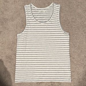 Navy & White Striped Tank Top